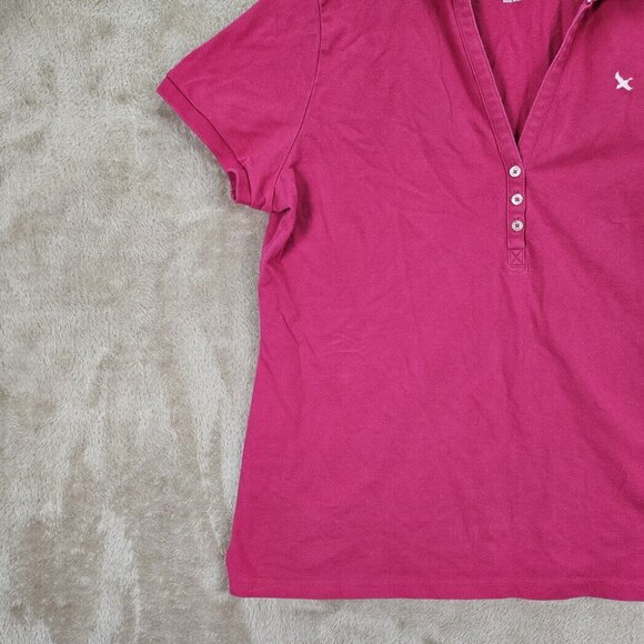 Eddie Bauer Polo Shirt Embroidered Logo Short Sleeve Collared Women's Sz XL Pink - Picture 9 of 10